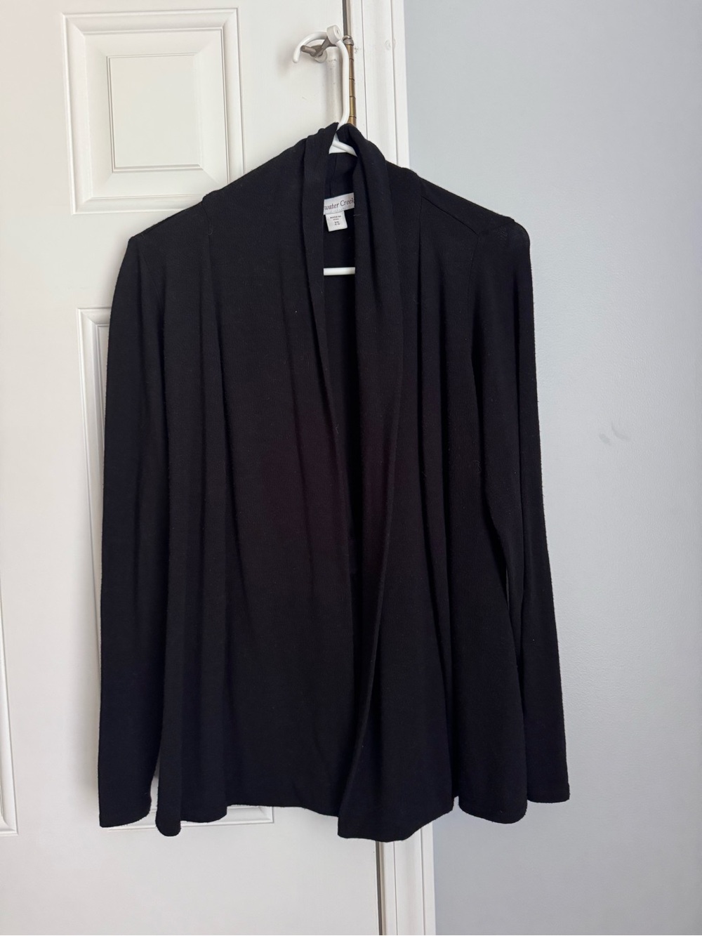 Coldwater Creek Black Open-Front Women's Cardigan